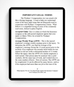 important legal terms workers' comp
