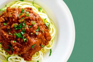 Zucchini Noodles With Turkey Bolognese